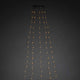 LED Baummantel mit Ring Ø 11 LED Tropfen 5 Stränge mit 36 Dioden 180 bernsteinfarbene Dioden auf silbernem Draht.