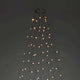 LED Baummantel mit Ring Ø 11 mit Globes 8 Stränge mit 30 Dioden 240 bernsteinfarbene Dioden IP44 auf einem Weihnachtsbaum.