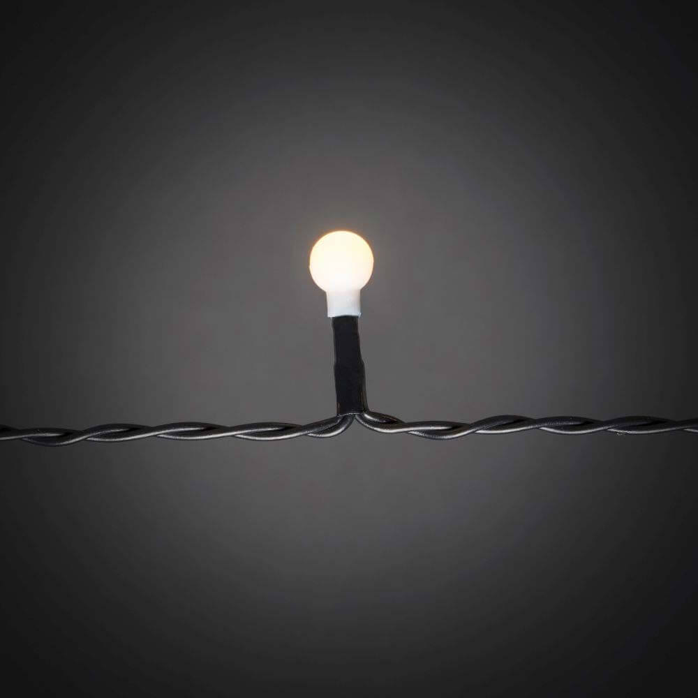 LED Baummantel mit Ring Ø 15 mit Globes 8 Stränge mit 50 Dioden 400 bernsteinfarbene Dioden IP44 - globusförmige Lampe auf schwarzem Draht