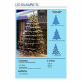 LED Tree Coat with Ring, Glimmer Effect &amp; 8h Timer Black