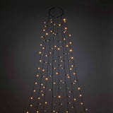 LED Tree Coat with Ring, Glimmer Effect &amp; 8h Timer Black