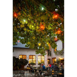 LED Biergartenkette 20er bunt 160 Warmweiße Dioden 24V