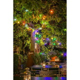 LED Biergartenkette 20er bunt 160 Warmweiße Dioden 24V