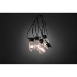 LED Biergartenkette 10er klar 80 Warmweiße Dioden 24V