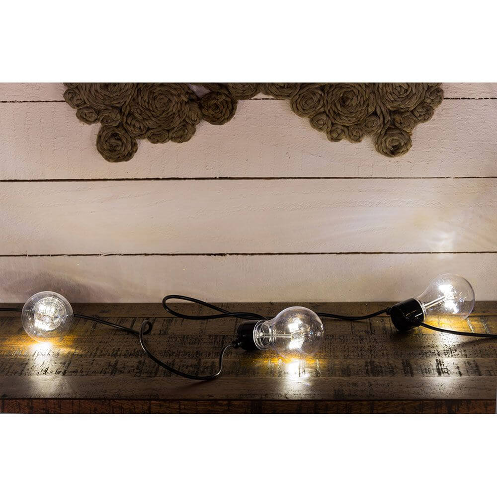 LED Beer Garden Chain 5 Series Clear 40 ciepłych białych diod Działanie baterii