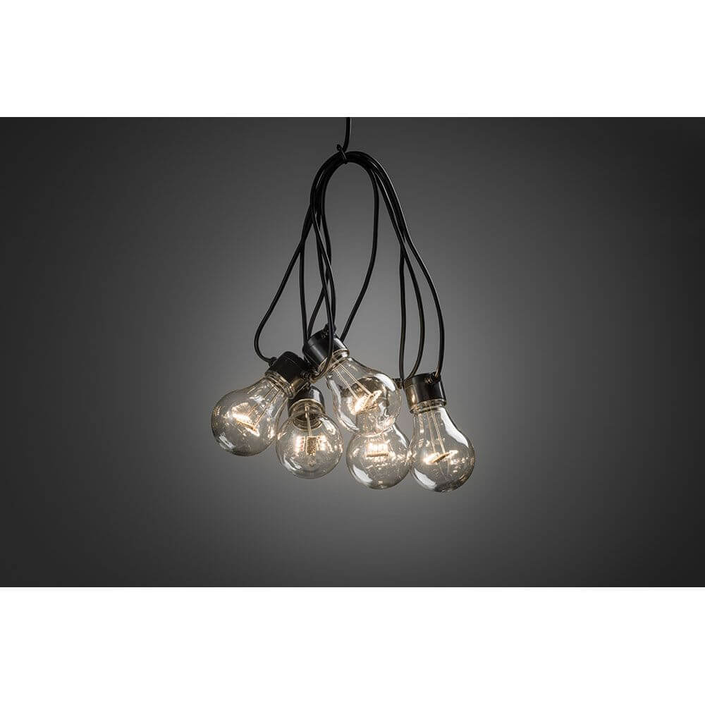 LED Beer Garden Chain 5 Series Clear 40 ciepłych białych diod Działanie baterii