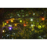 LED Biergartenketten Erweiterung 10 bunte Birnen Warmweiß IP44
