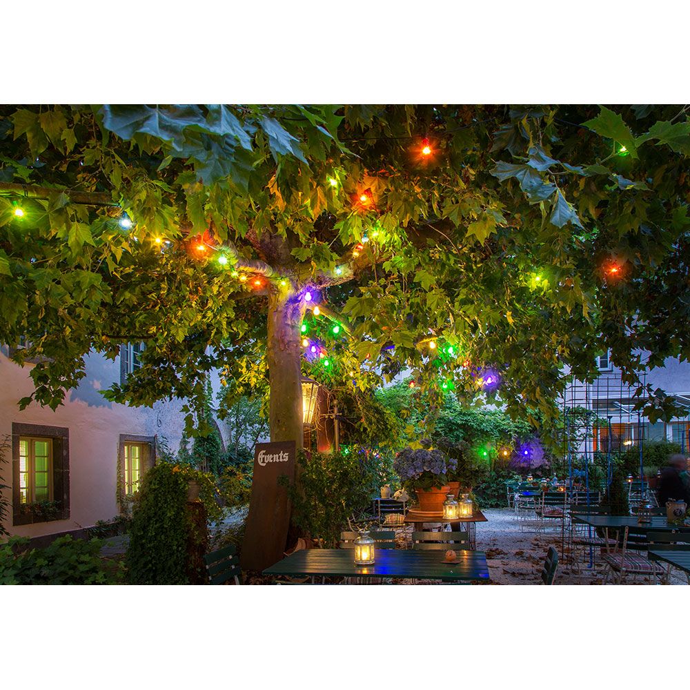 LED beer garden chain extension 10 colored 80 warm white diodes