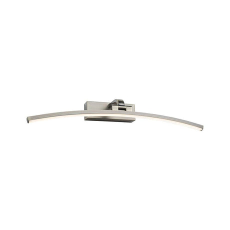 Alt Tag: LED Mirror & picture light Bento antique brass 50cm mounted on the wall, curved light with 120° beam angle for pictures and mirrors