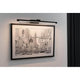 LED Spiegel- & Bilderleuchte Mingo IP65 Schwarz über schwarz gerahmtem Bild, 61.5 cm Länge, 120° Ausstrahlwinkel, verstellbares Gelenk, Wandmontage