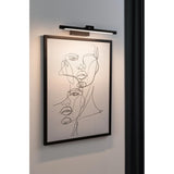 LED Bilderleuchte Mingo Schwarz, ideal zur effektvollen Ausleuchtung von Kunstwerken, Design mit Gelenk und 120° Ausstrahlwinkel.
