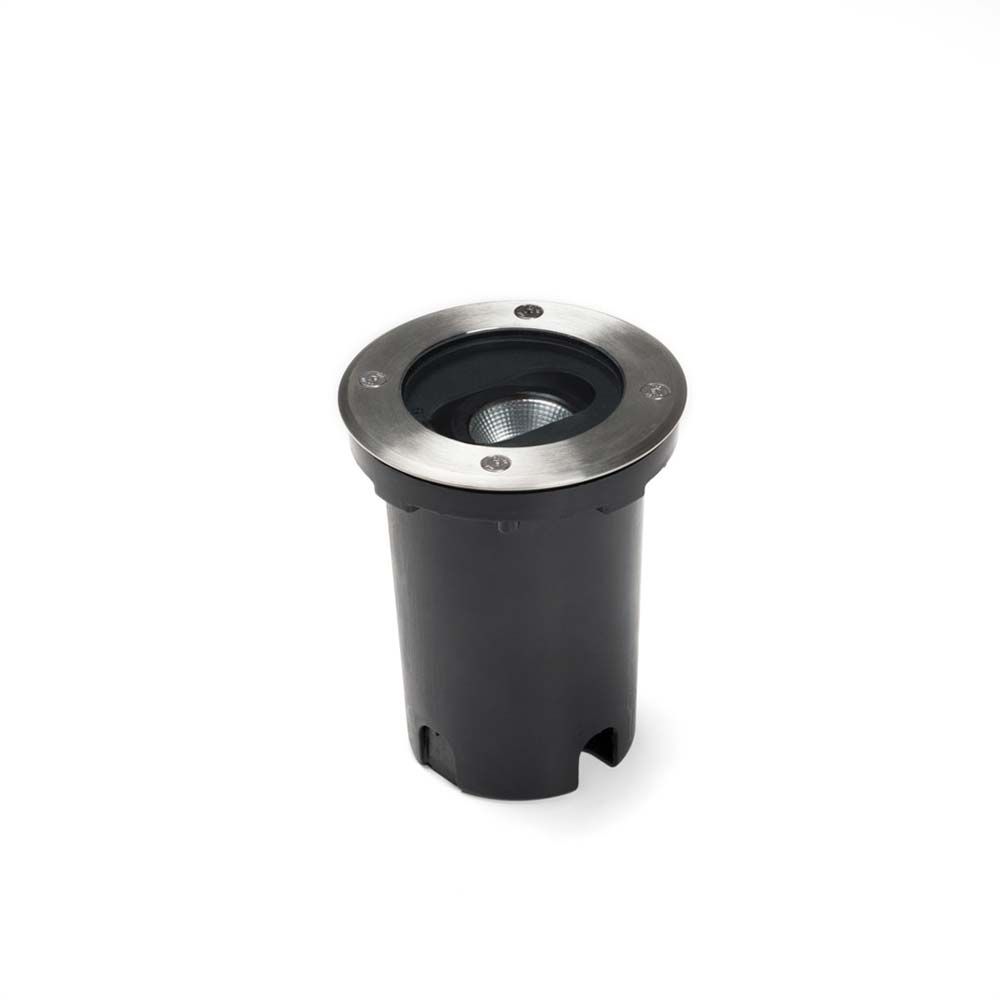 Dimmbare LED Boden Einbaustrahler für außen, IP67 Schutz, verstellbare Lichtweite.