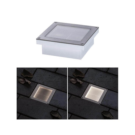 LED Bodeneinbauleuchte Brick Bewegungssensor IP67 aus Edelstahl, quadratische Bodeneinbauleuchte 100x100mm mit Dämmerungs- und Bewegungsmelder