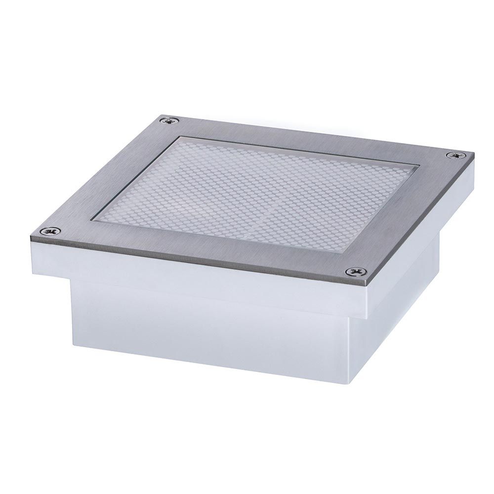 LED Bodeneinbauleuchte Brick mit Bewegungssensor und IP67, quadratisch aus Metall/Edelstahl, elegante Orientierungsbeleuchtung.