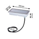 LED Bodeneinbauleuchte Brick mit Bewegungsmelder IP67, Metall/Edelstahl, Maße 100mm x 200mm x 42mm.