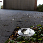LED Bodeneinbauleuchte Denver IP67 Edelstahl für Außenbereich im Gehweg, robust und wetterfest