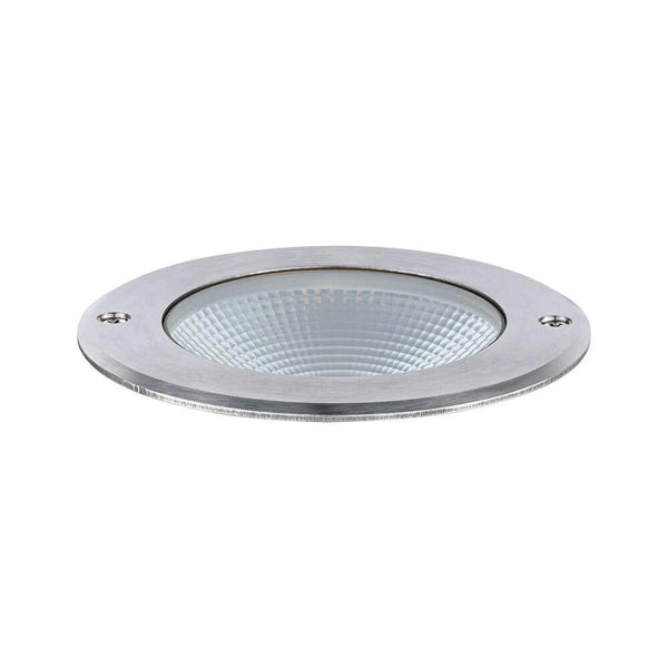 LED Luminaire encastrable de sol Floor Ø12 cm en acier inoxydable IP67 au design élégant pour les espaces extérieurs.