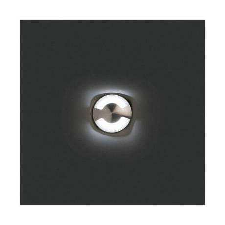 LED Bodeneinbauleuchte KANE-2 IP67 Nickel-Matt in elegantem Design mit rundem Lichtausschnitt