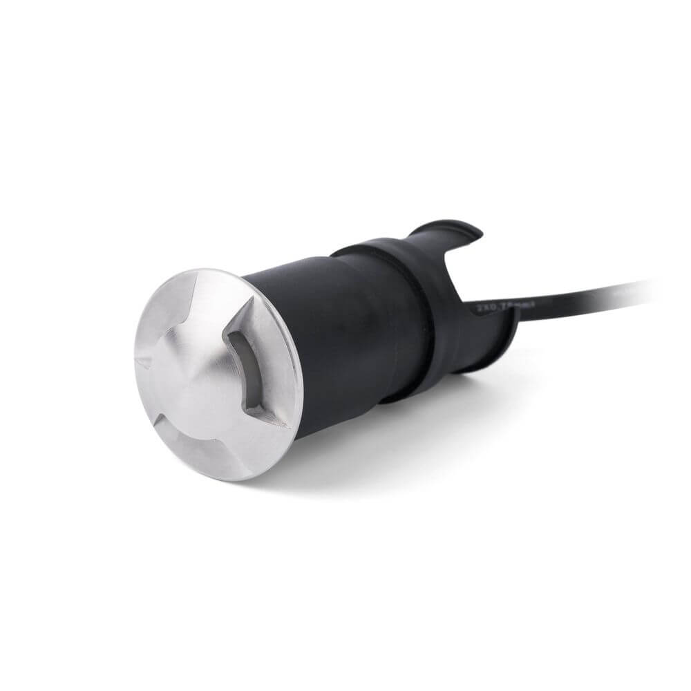 LED Bodenleuchte KANE-3 IP67 Nickel-Matt Lichtquelle mit edlem Design und IP67 Schutz.