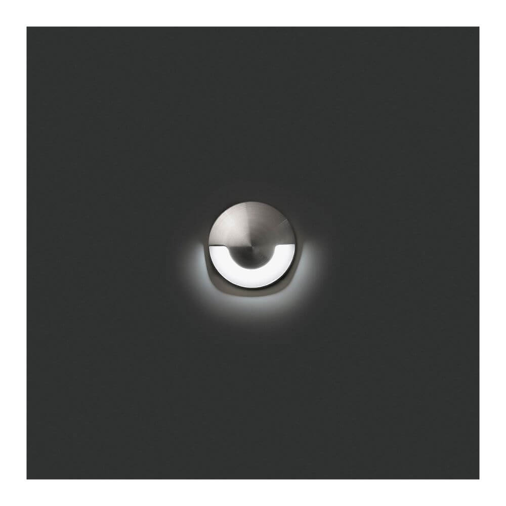 LED Bodenstrahler KANE-1 IP67 Nickel-Matt mit modernem Design und stimmungsvollem Licht.