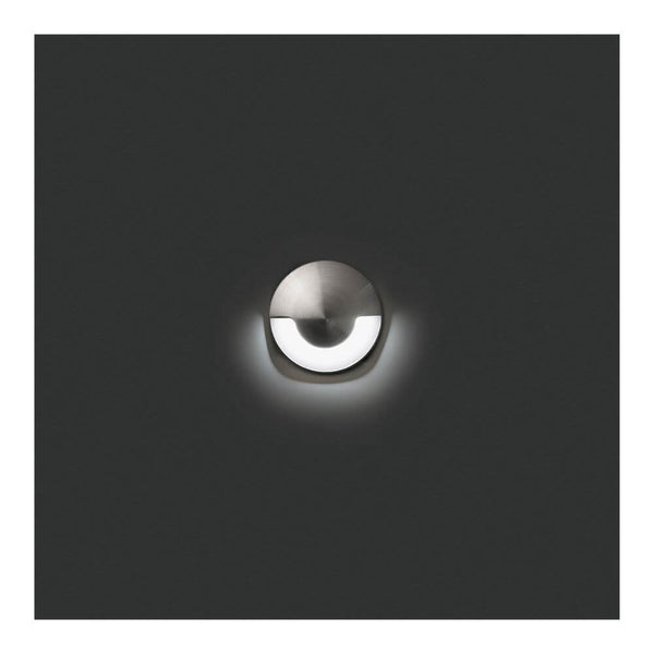 LED Bodenstrahler KANE-1 IP67 Nickel-Matt mit modernem Design und stimmungsvollem Licht.
