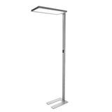 Lámpara de pie LED para oficina Sensor de movimiento y luz diurna color plata