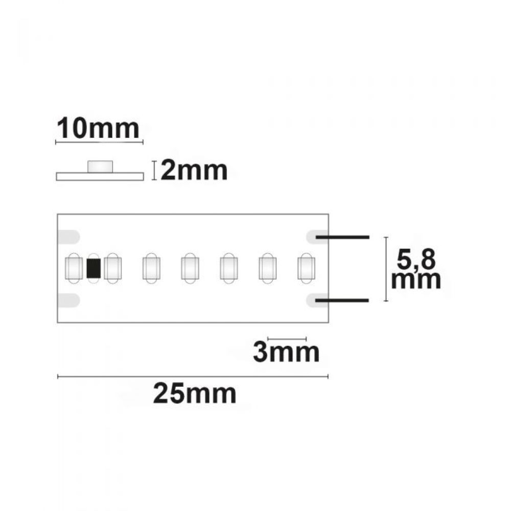 LED CRI9B LINEAR ST FLEX BAND 24V 15W BLÅ