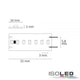 Produktzeichnung der LED Strip CRI9G Linear ST-Flexband, Maße: 25mm x 10mm mit Pin-Anordnung, ISOLED.