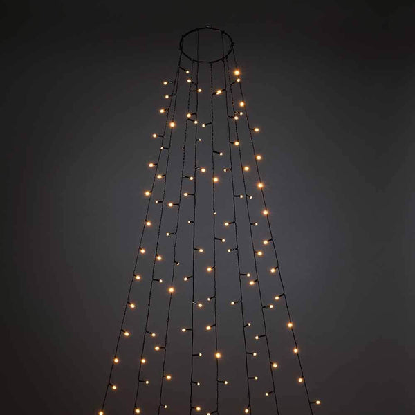 LED Christbaummantel mit Appsteuerung IP20 hängende Lichterkette, ideal für festliche Dekoration.