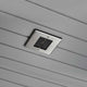 LED Decken Einbaustrahler IP44 quadratisch aus Edelstahl, 5W 550lm, warmweißes Licht (3000K) für moderne Beleuchtung.