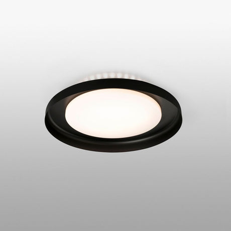 LED Deckenlampe DOLME Ø 40cm 24W Schwarz in schickem Design für moderne Innenräume.