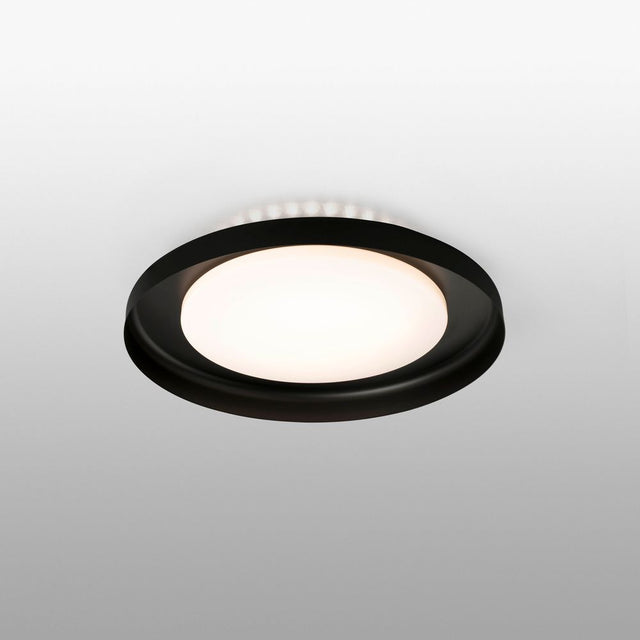 LED Deckenlampe DOLME Ø 40cm 24W Schwarz  Faro Barcelona   