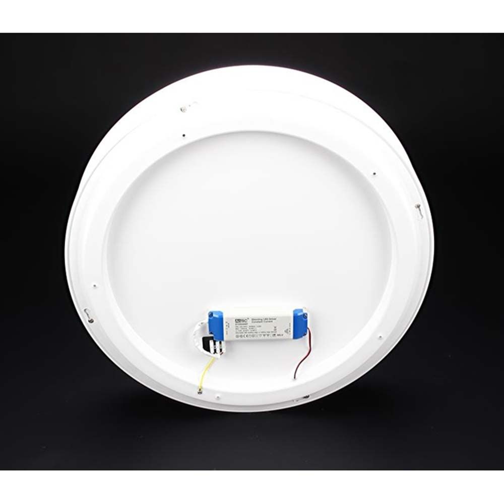 Rückansicht der LED Deckenlampe Loop 60 cm mit dimmbaren Funktionen und hochwertigem Leuchtmittel.