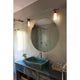 LED Deckenleuchte BRUME 3W 2700K IP44 Bronze im modernen Badezimmer mit runder Spiegel.