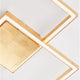 Moderne LED-Deckenleuchte Bilbao in Gold mit elegantem Aluminium-Design und gleichmäßiger Lichtverteilung.