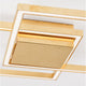 LED-Deckenleuchte Bilbao Gold mit elegantem, quadratischem Design aus Aluminium und Acryl.