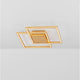 LED-Deckenleuchte Bilbao Gold mit modernem, elegantem Design aus Aluminium und Acryl.