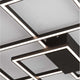 LED-Deckenleuchte Bilbao Matt-Schwarz mit elegantem, flachem Design und diffuser Lichtarchitektur.