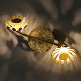 Lampada a soffitto a LED Bloom 2-Flame 30 cm di colore oro