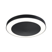 Circula LED Outdoor ceiling light with sensor black in a modern design for good illumination and security.