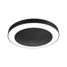 Circula LED Außen Deckenleuchte mit Sensor Schwarz, moderne runde Außenlampe für Wand und Decke