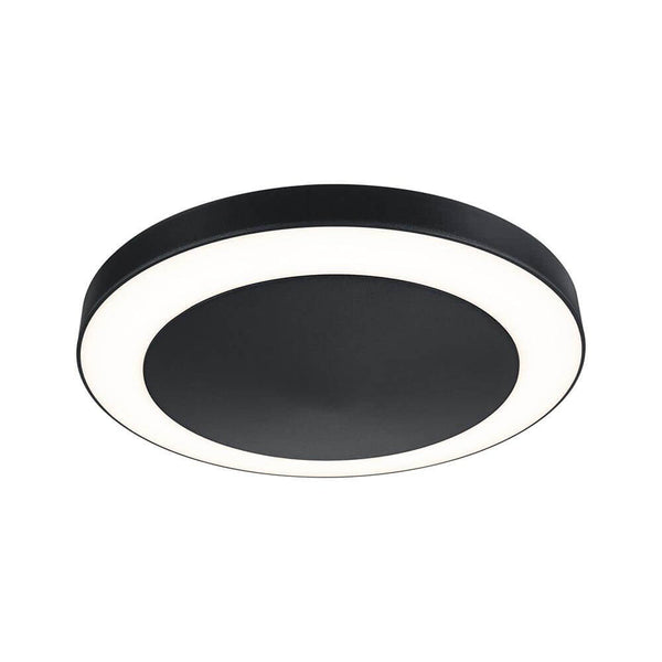 Circula LED Außen Deckenleuchte mit Sensor Schwarz, moderne runde Außenlampe für Wand und Decke