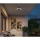 Circula LED Außen Deckenleuchte mit Sensor Schwarz, modern und stilvoll für den Eingangsbereich.
