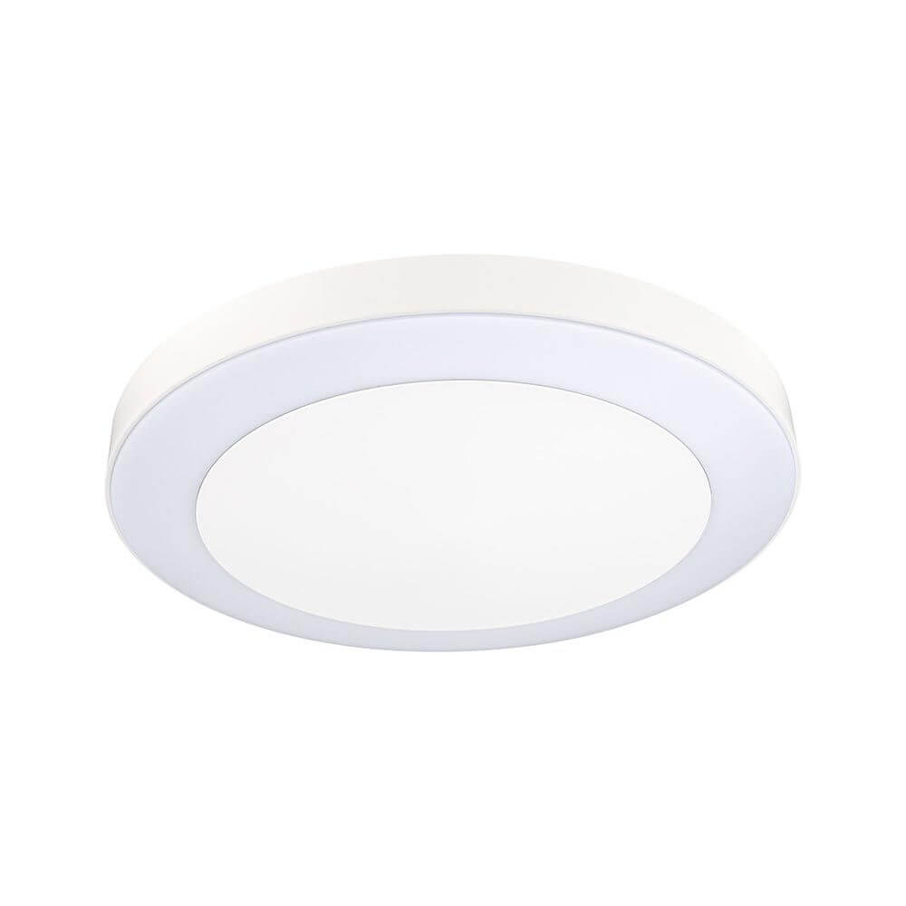 Moderne LED Außen Wand- & Deckenleuchte Circula in Weiß, ideal für Eingangsbereiche.