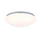 LED Bad-Deckenlampe Leonis Weiß IP44 - moderne Deckenleuchte mit abgerundetem Glasschirm und warmweißem Licht.
