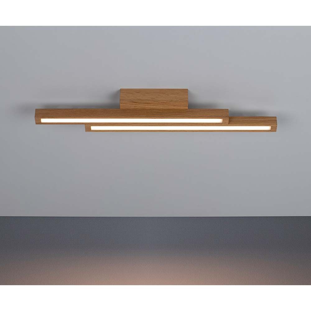 Moderne LED Deckenleuchte Linus in Eiche-geölt mit 1120lm, ideal für stilvolle Raumbeleuchtung.
