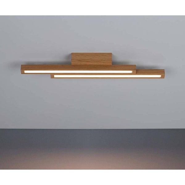 LED Deckenleuchte Linus Straight 1120lm Eiche-Geölt für stilvolle Raumbeleuchtung