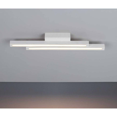 LED ceiling light Linus Straight 1120lm White modern ceiling light in white with elegant LED lights.