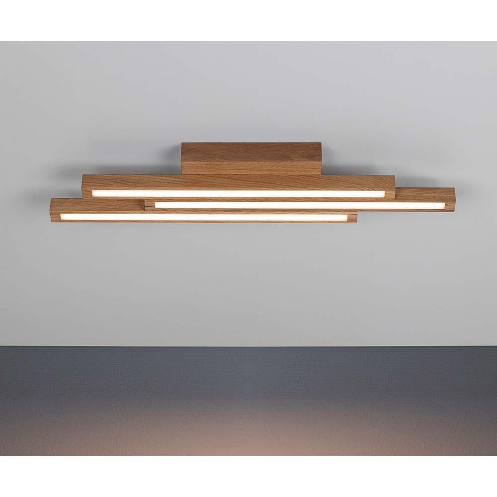 LED Deckenleuchte Linus Straight in Eiche-Geölt mit 1680lm - modernes Design für stilvolle Räume