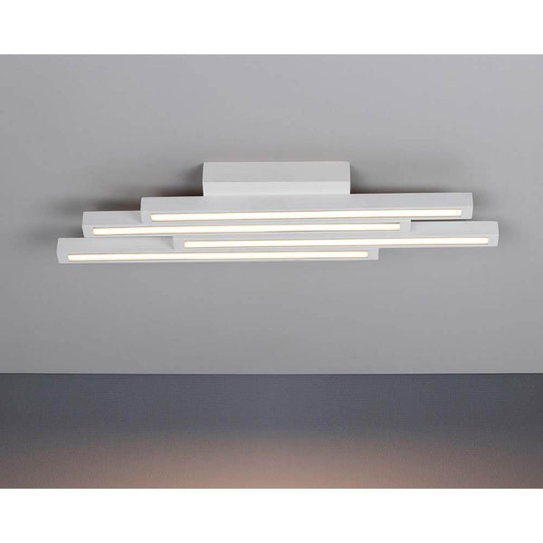 LED Deckenleuchte Linus Straight 2240lm Weiß moderne weiße LED-Deckenleuchte für stilvolle Raumbeleuchtung
